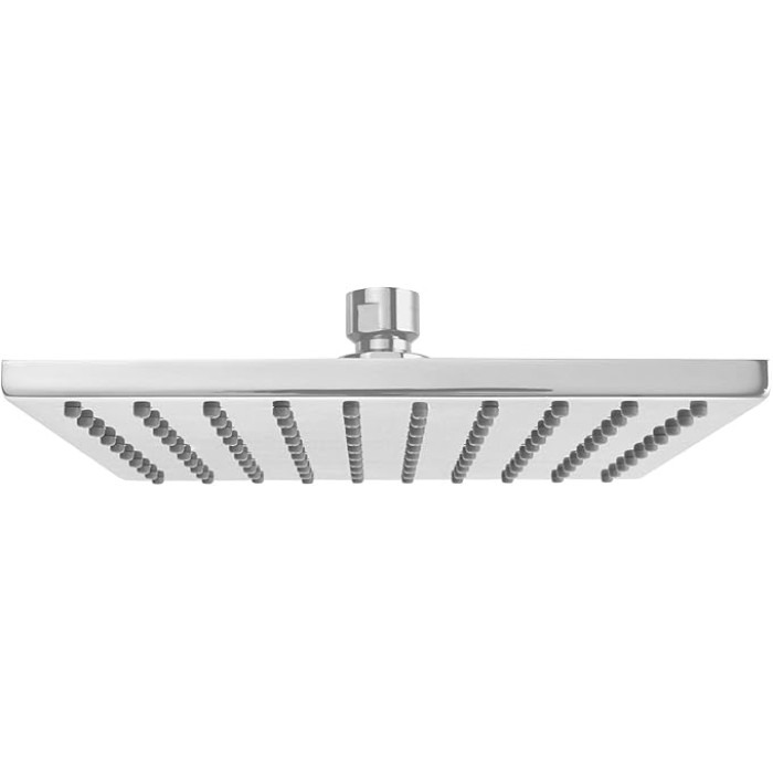 1660788.002 8-Inch Square Rain Shower Head, Polished Chrome
