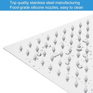Rain Shower Head, High Flow Stainless Steel Square Rainfall Shower, Waterfall Bath Shower Body Covering, Ceiling or Wall Mount (12 Inch, Chrome Finish)