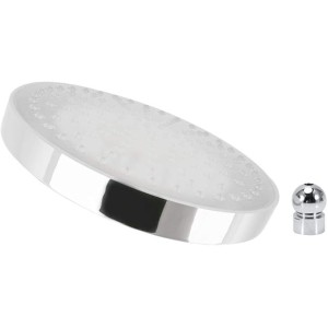 8" Round Rain Shower Head,Stainless Steel LED Chrome Face Shower Head RGB 3 color Changing Shower Head Top Spray