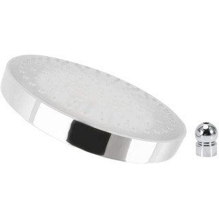 8" Round Rain Shower Head,Stainless Steel LED Chrome Face Shower Head RGB 3 color Changing Shower Head Top Spray