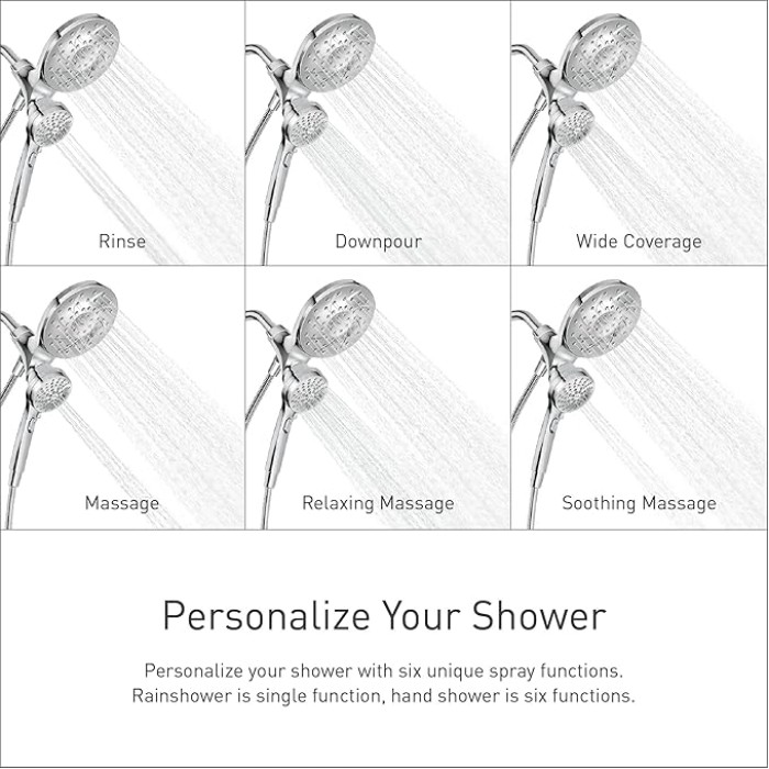Engage Magnetix Spot Resist Brushed Nickel Multi-Function Handshower and Rainfall Shower Head Trim Combo with Shower Handle, Tub Spout, Metal Hose and Valve, 82304SRN