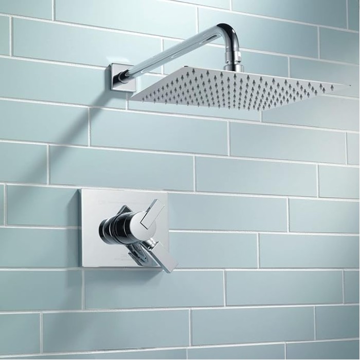Rain Shower Head - High Flow Large Rainfall Shower Heads Made of Stainless Steel - Waterfall Bathroom Square Showerhead - Ceiling or Wall Mount (12" Chrome)
