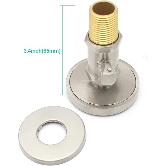 Brass Shower Body Jets with Adjustable Flow, Massage Spa Brushed Nickel Round Body Spray Shower Side Wall Sprayer Head Jets, 4 pcs, Water Saving