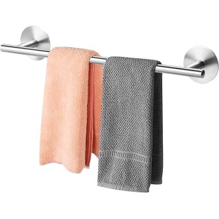 Towel Bar for Bathroom Towel Holder Adhesive Towel Bar SUS304 Stainless Steel Towel Racks Wall Mounted Hand Towel Bar Holder for Kitchen, Cabinet, No Drill Brushed Finish
