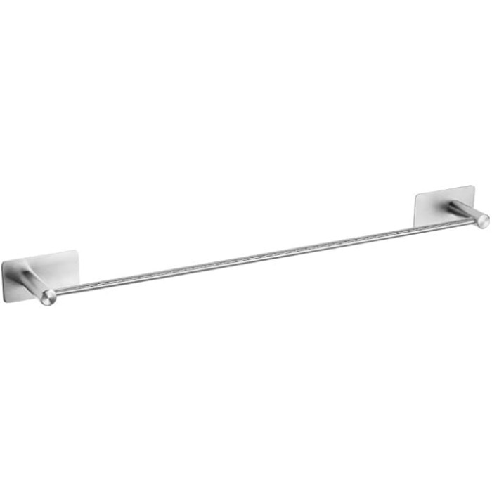 Self Adhesive Brushed Towel Bar,Single Pole Rust Corrosion Resistant Towel Rack,Wall Mounted for Bathroom Kitchen Office/a/61Cm(24Inch)