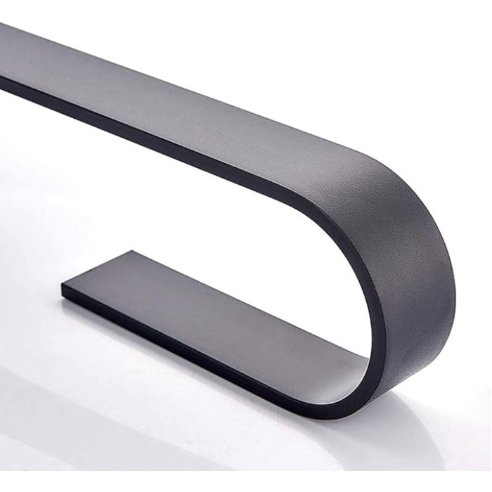 Bath Towel Bar, 12/16/24Inch Aluminum Towel Rack for Bathroom, Towel Holder Brushed Finished Wall Mount, Modern Black Towel Bar Self-Adhesive for Kitchen 40Cm/40Cm