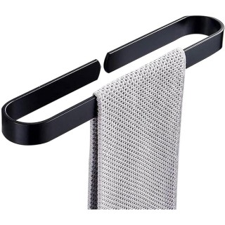 Wall- Mounted Black, self- Adhesive Bathroom Towel bar, Cabinet Space Aluminum Rust Towel Rack (Size : 60cm)