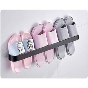 Wall- Mounted Black, self- Adhesive Bathroom Towel bar, Cabinet Space Aluminum Rust Towel Rack (Size : 40cm)