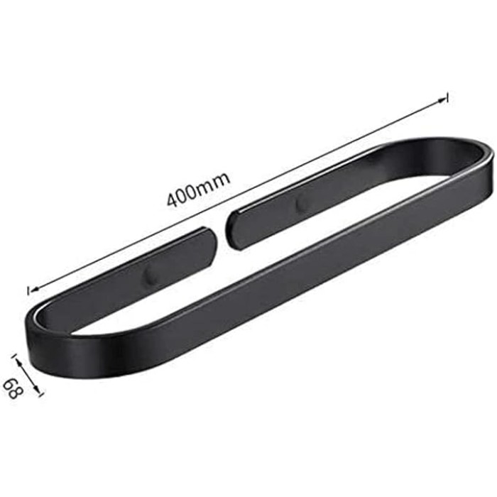 Wall- Mounted Black, self- Adhesive Bathroom Towel bar, Cabinet Space Aluminum Rust Towel Rack (Size : 40cm)