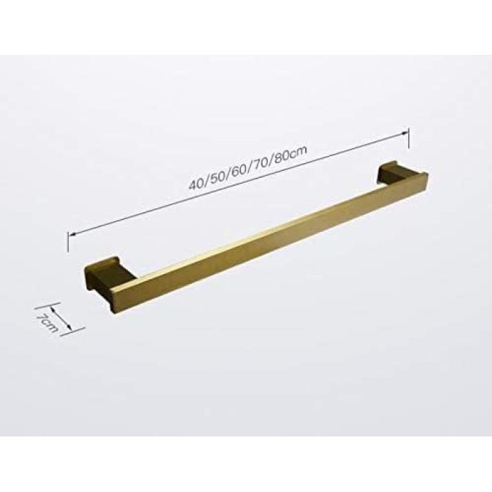 Towel Rack,Self-Adhesive or Screw Fixing,Space Aluminum Brushed Golden Towel Rack,Polished Surface Treatment,Household Wall-Mounted Bathroom Towel Rack/60Cm