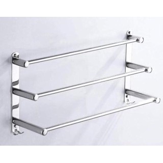Towel Rack,Wall Mounted Towel Bar,Towel Rail Self Adhesive,Stainless Steel Towel Shelf,for Kitchen Bathroom40/50-60/70/80/90Cm-50Cm-2_Rod/40Cm-3 Pole