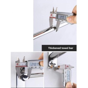 Towel Rack,Wall Mounted Towel Bar,Towel Rail Self Adhesive,Stainless Steel Towel Shelf,for Kitchen Bathroom40/50-60/70/80/90Cm-50Cm-2_Rod/40Cm-3 Pole
