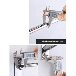 Towel Rack,Wall Mounted Towel Bar,Towel Rail Self Adhesive,Stainless Steel Towel Shelf,for Kitchen Bathroom40/50-60/70/80/90Cm-50Cm-2_Rod/40Cm-3 Pole