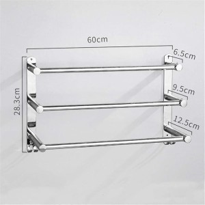 Towel Rack,Towel Shelf,Wall Mounted Towel Bar,Towel Rail Self Adhesive,for Kitchen Bathroom40/50-60/70/80/90Cm-3_Rods-70_Cm/3 Rods-60 cm
