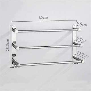 Towel Rack,Towel Shelf,Wall Mounted Towel Bar,Towel Rail Self Adhesive,for Kitchen Bathroom40/50-60/70/80/90Cm-3_Rods-70_Cm/3 Rods-60 cm