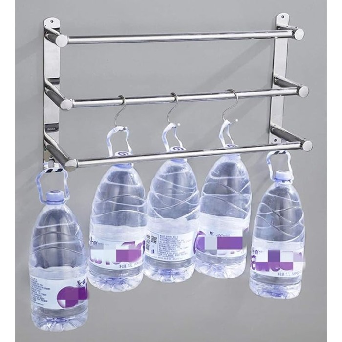 Towel Rack,Towel Shelf,Wall Mounted Towel Bar,Towel Rail Self Adhesive,for Kitchen Bathroom40/50-60/70/80/90Cm-3_Rods-70_Cm/3 Rods-60 cm