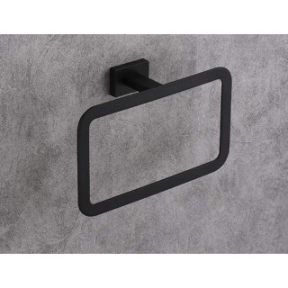 Towel Holder Self Adhesive- Towel Ring Stainless Steel Towel Rail for Bathroom,Hand Towel Bar, Zinc Alloy Towel Rail Wall Mounted Black Bathroom Towel Racks Wall-Mounted Towel Rail Bath Towel Racks fo