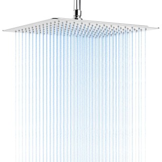 High-Pressure Square Shower Head Rainfall, Ultra Thin All Metal Rain Showerhead, 20 Inch Full Body Coverage Large Shower Head for Bathroom, Chrome