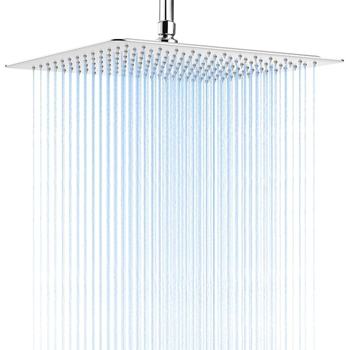 High-Pressure Square Shower Head Rainfall, Ultra Thin All Metal Rain Showerhead, 20 Inch Full Body Coverage Large Shower Head for Bathroom, Chrome