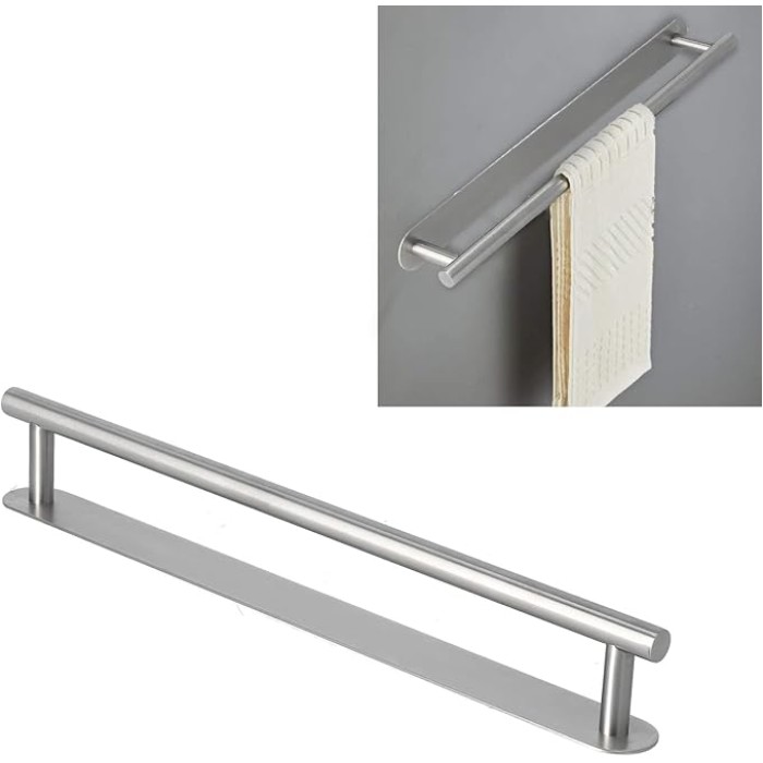 Towel Rack for Bathroom, Towel Bar for Bathroom Self Adhesive Towel Bar No Drill Sticky on Towel Holder SUS304 Stainless, Wall Mounted Wine Racks (60cm)