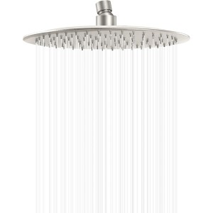 12" Rain Shower Head, Stainless Steel Rainfall Ceiling Mount Shower Head, High Pressure Rainfall Shower Heads, Brushed Nickel