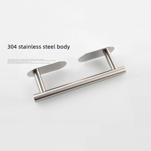 Self Adhesive Stainless Steel Towel Rack, Towel Rack, Wall Mounted Towel Bar, Towel Bar for Bathroom, Brushed, 229cm powerfully