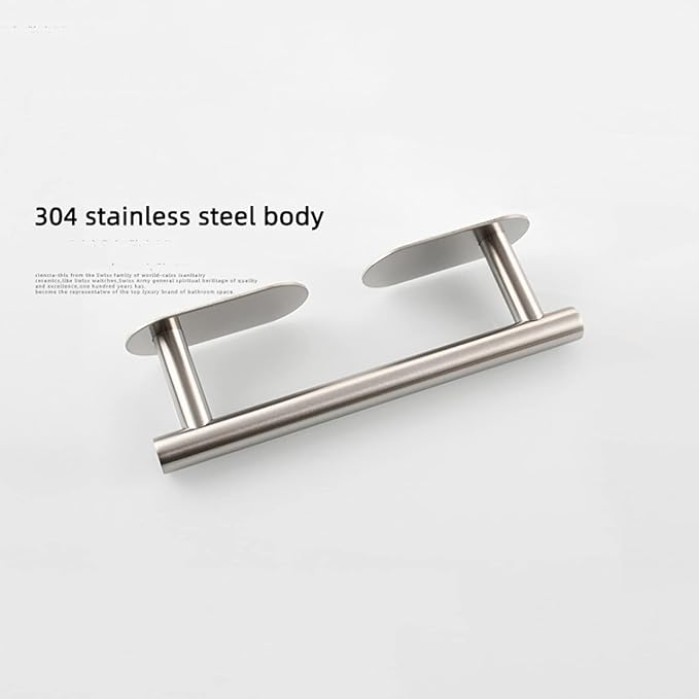 Self Adhesive Stainless Steel Towel Rack, Towel Rack, Wall Mounted Towel Bar, Towel Bar for Bathroom, Brushed, 229cm powerfully