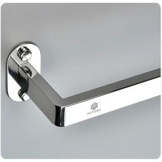 Towel Rails Self Adhesive or Screws Mounting Dual Purpose Towel Bar Rail, SUS304 Stainless Steel Large Size Single Towel Rack, 40CM-120CM, Silver, for Kitchen Bathrooms Lavatory Closets(95cm)