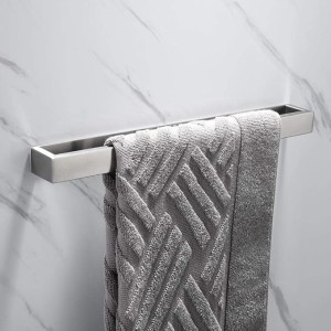 40cm Self Adhesive Bathroom Towel Bar SUS Stainless Steel Towel Bar Rail Wall Mounted Holder Chrome Finish (Self Adhesive, Chrome) …