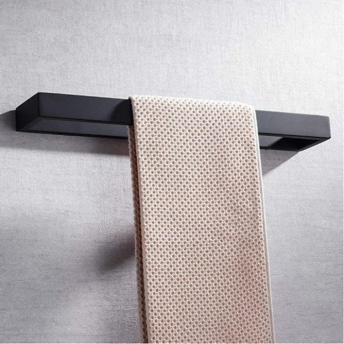 40cm Self Adhesive Bathroom Towel Bar SUS Stainless Steel Towel Bar Rail Wall Mounted Holder Chrome Finish (Self Adhesive, Chrome) …