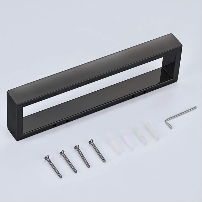 40cm Self Adhesive Bathroom Towel Bar SUS Stainless Steel Towel Bar Rail Wall Mounted Holder Chrome Finish (Self Adhesive, Chrome) …