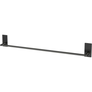 Towel Rail Self Adhesive, 80cm Black Bathroom Towel Holder, Stick-on Wall Mounted Towel Rack, SUS304 Stainless Steel, No Drilling
