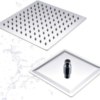 New 8quot; Stainless Steel Square Shower Head Over-Head Rainfall Faucet Top Bathroom Shower Head Sprayer,8 inch