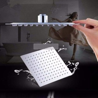 New 8quot; Stainless Steel Square Shower Head Over-Head Rainfall Faucet Top Bathroom Shower Head Sprayer,8 inch