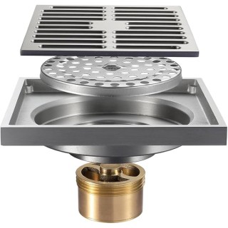 Bathroom Brass Floor Drain Square Bathroom Kitchen Balcony Shower Floor Shower Drain for Family Bathroom