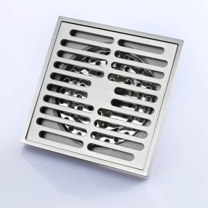 Bathroom Brass Floor Drain Square Bathroom Kitchen Balcony Shower Floor Shower Drain for Family Bathroom