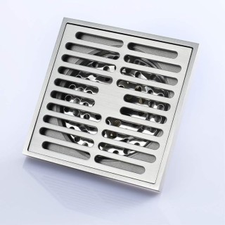 Bathroom Brass Floor Drain Square Bathroom Kitchen Balcony Shower Floor Shower Drain for Family Bathroom