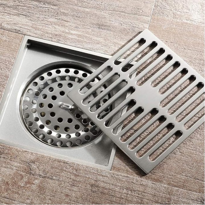 Bathroom Brass Floor Drain Square Bathroom Kitchen Balcony Shower Floor Shower Drain for Family Bathroom