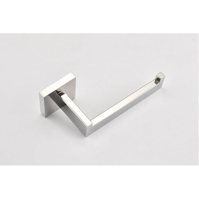 8-Piece Bathroom Hardware Set, Modern Stainless Steel, for Multiple Spaces, Chrome Finish