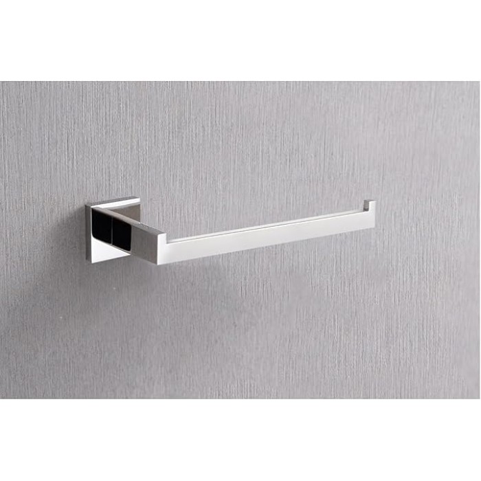 8-Piece Bathroom Hardware Set, Modern Stainless Steel, for Multiple Spaces, Chrome Finish