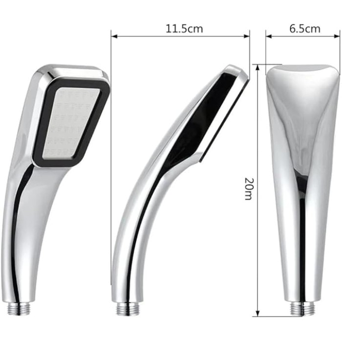 Chandelier Handheld Shower Head, Pressure Rainfall Head with Water 2 Color Chrome Sprayer Nozzle, Waterfall Spout Design for Home & Commercial Use