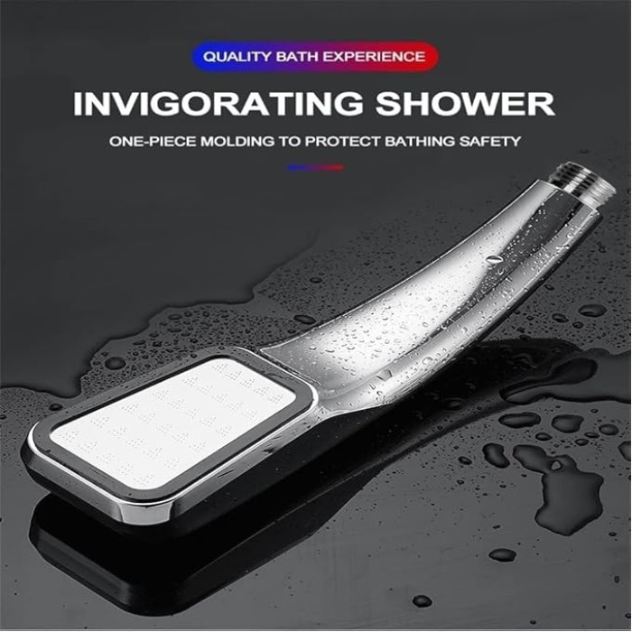 Chandelier Handheld Shower Head, Pressure Rainfall Head with Water 2 Color Chrome Sprayer Nozzle, Waterfall Spout Design for Home & Commercial Use