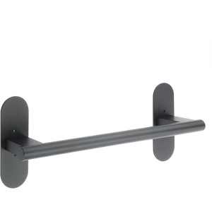 40cm Towel Rails Wall Mounted Bathroom Towel Holder, Hand Towel Holder SUS304 Stainless Steel Bathroom Shelf Storage Rack Towel Bars(Brushed) (Matte Black)