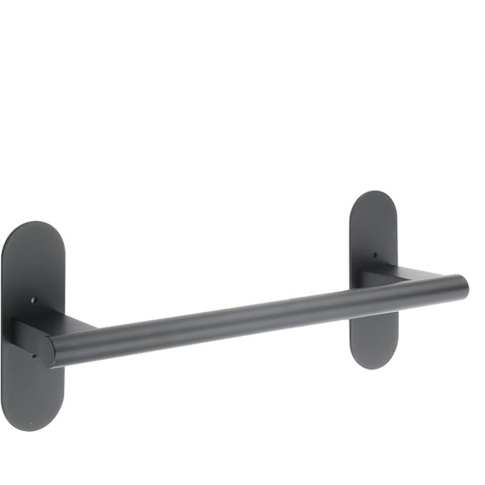 40cm Towel Rails Wall Mounted Bathroom Towel Holder, Hand Towel Holder SUS304 Stainless Steel Bathroom Shelf Storage Rack Towel Bars(Brushed) (Matte Black)