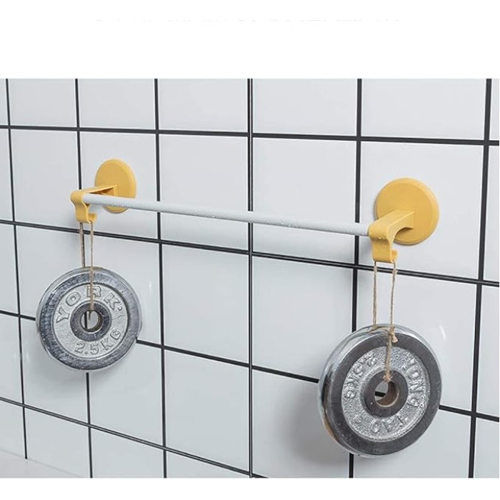 Towel Rails Wall-Mounted 46.5Cm with Hook,Self Adhesive Hand Towel Bar Eco-Friendly Abs Towel Bar,Punch-Free/White s