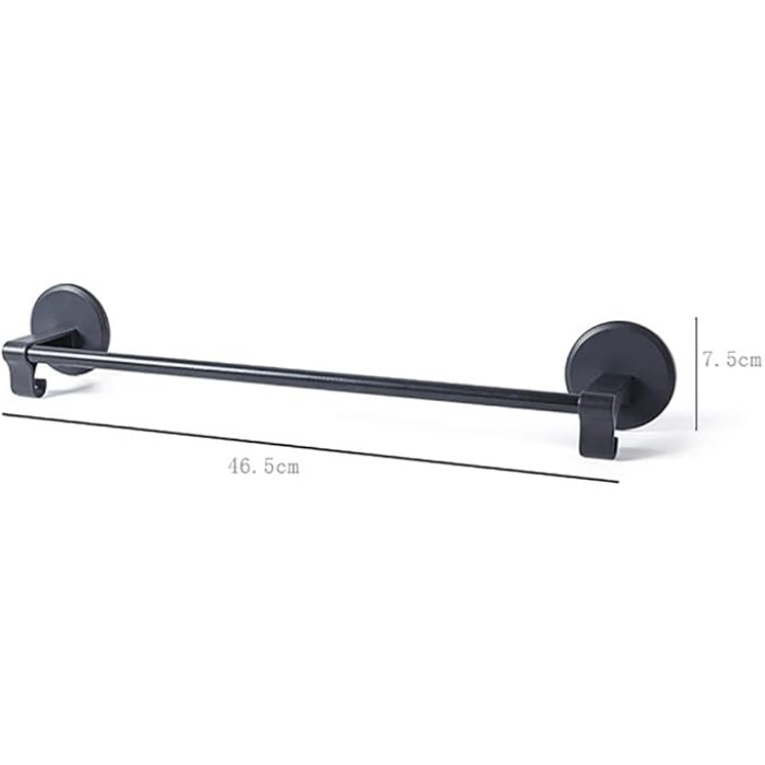 Towel Rails Wall-Mounted 46.5Cm with Hook,Self Adhesive Hand Towel Bar Eco-Friendly Abs Towel Bar,Punch-Free/White s