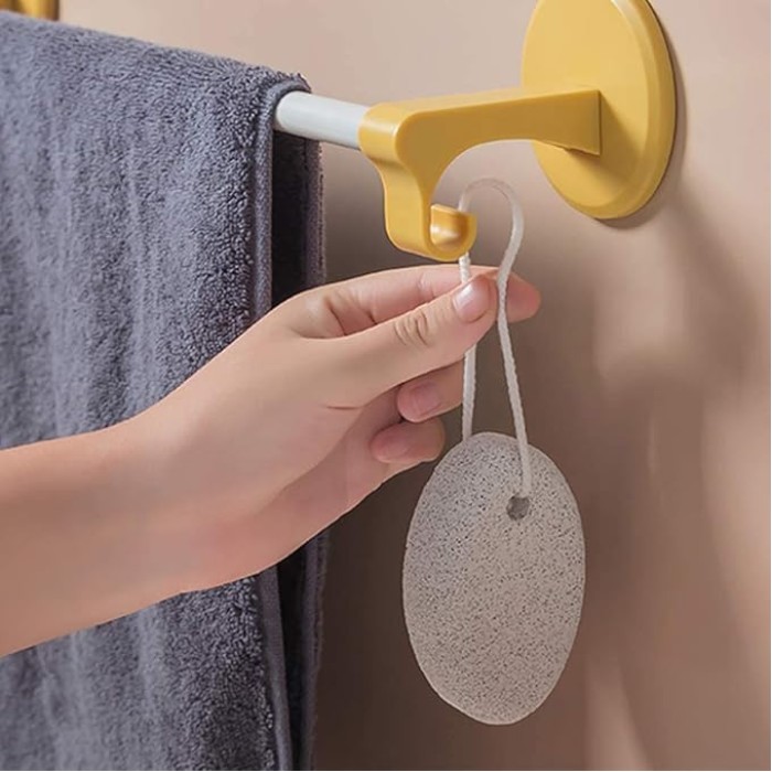 Towel Rails Wall-Mounted 46.5Cm with Hook,Self Adhesive Hand Towel Bar Eco-Friendly Abs Towel Bar,Punch-Free/White s