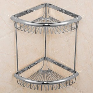 Luxury Bathroom Accessories Set with Brass Shower Shelf Toilet Paper Holder Silver Crystal Wall Mounted Towel Bar and Toilet Brush Holder Modern Towel Rack Included,Corner Shelf