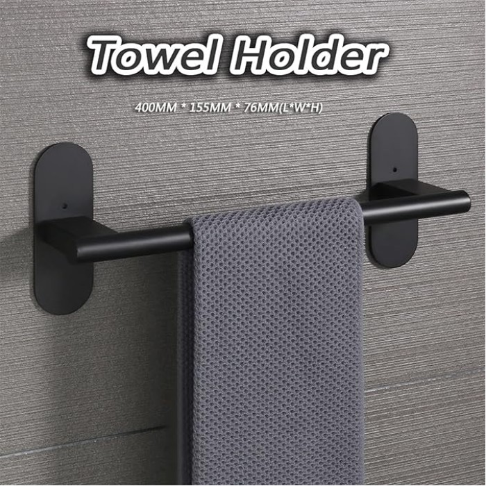 40cm Towel Rails Wall Mounted Bathroom Towel Holder, Hand Towel Holder SUS304 Stainless Steel Bathroom Shelf Storage Rack Towel bar (Brushed) (Brushed)