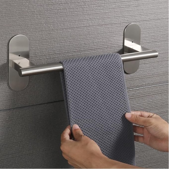 40cm Towel Rails Wall Mounted Bathroom Towel Holder, Hand Towel Holder SUS304 Stainless Steel Bathroom Shelf Storage Rack Towel bar (Brushed) (Brushed)